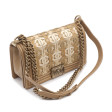 Sac Chanel Boy Edition limitée Dubaï Médium en cuir beige et doré