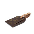 Louis Vuitton Porte-étiquette pour bagage en toile Monogram et cuir naturel Franck Ghery
