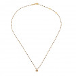 Collier 1 diamant Mini Perles noires et or rose 18k - 45 cm