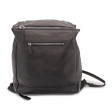 Pandora Backpack in black grained leather.