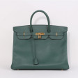 Birkin bag 40 green grained Ardennes leather