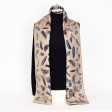 Double sided scarf in angora wool and silk