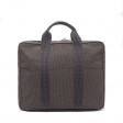 Briefcase and computer bag in gray canvas