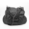 Superb Chanel black Caviar leather hand and shoulder bag.