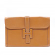 Pochette Jigé en cuir Courchevel gold