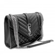 Sac Enveloppe en cuir grenelle noir 