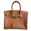 Birkin 35 en cuir Togo gold
