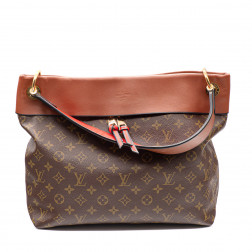 Sac Tuilerie en Toile Monogram et cuir café