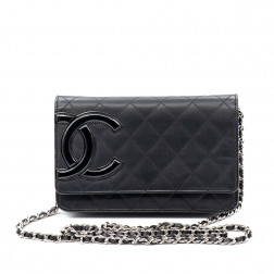 Wallet on Chain Cambon cuir noir.