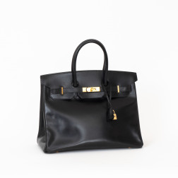 Handbag Birkin 35 black boxcalf
