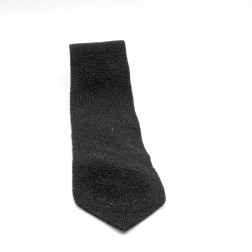 100% black wool tie