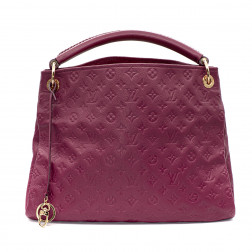 Artsy bag in raspberry red Monogam Empreinte leather