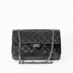 2.55 handbag in aged black leather NEW!