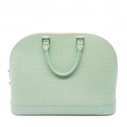 Handbag Alma water green Epi leather M.M.