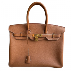Birkin 35 en cuir Togo gold