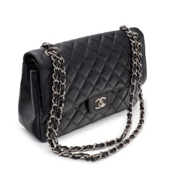 Sac Grand Classique Chanel en cuir Caviar noir